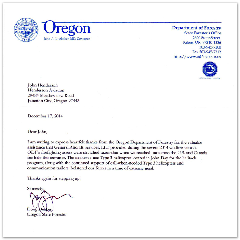department of forestry governor kitzhaber testimonial